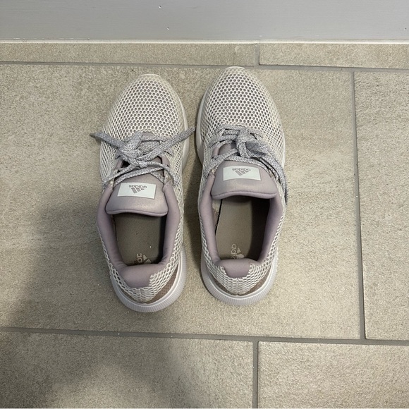 Adidas Sooraj Grey White Lilac Cloudfoam Midsole, Mesh Sneakers US 5, UK 3.5 - Picture 3 of 7